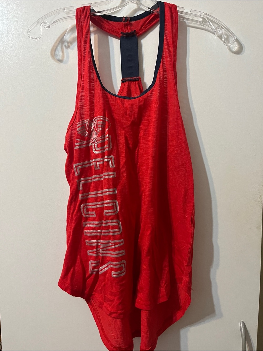 Red NBA NOLA Pelicans Athletic Tank with Logo